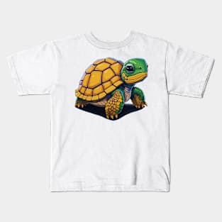 Turtle Portrait Kids T-Shirt